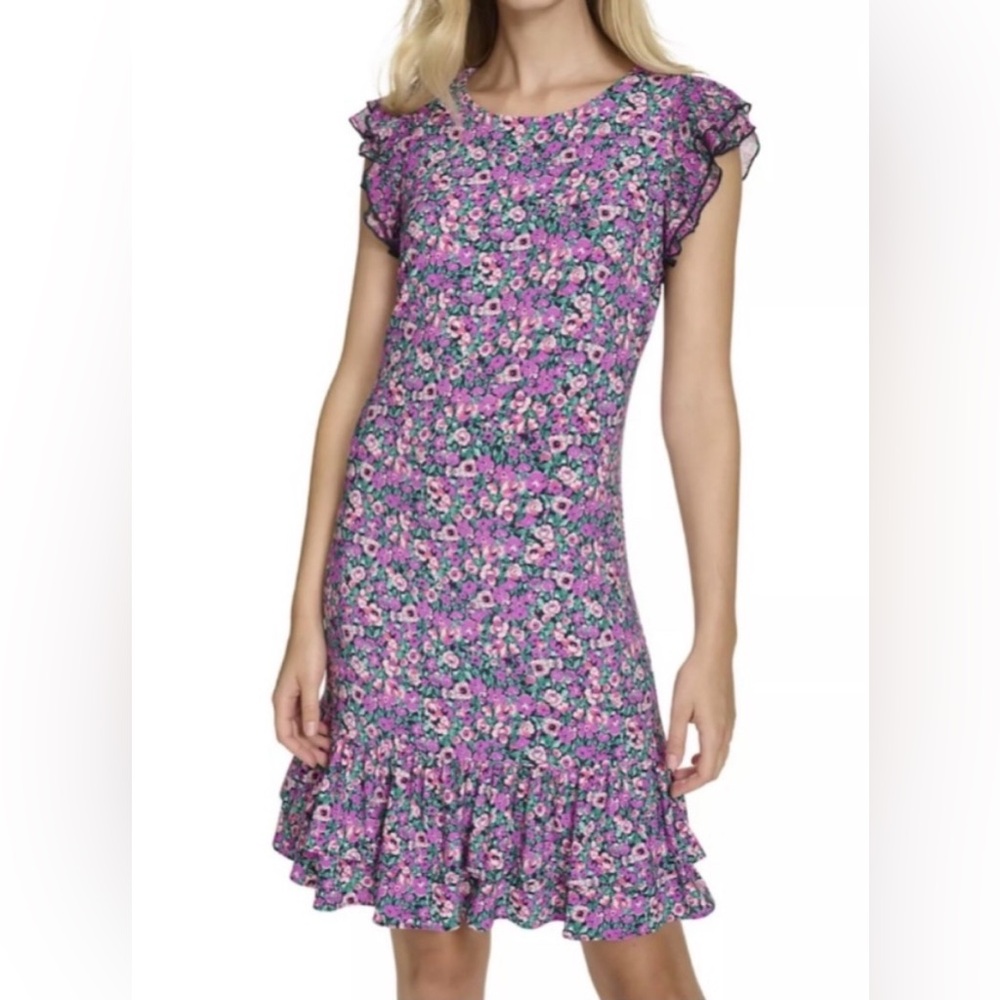 Harper Rose Floral Ruffle Dress EUC Size 16